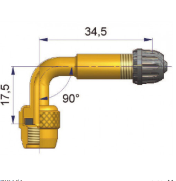 extension valve coudée laiton